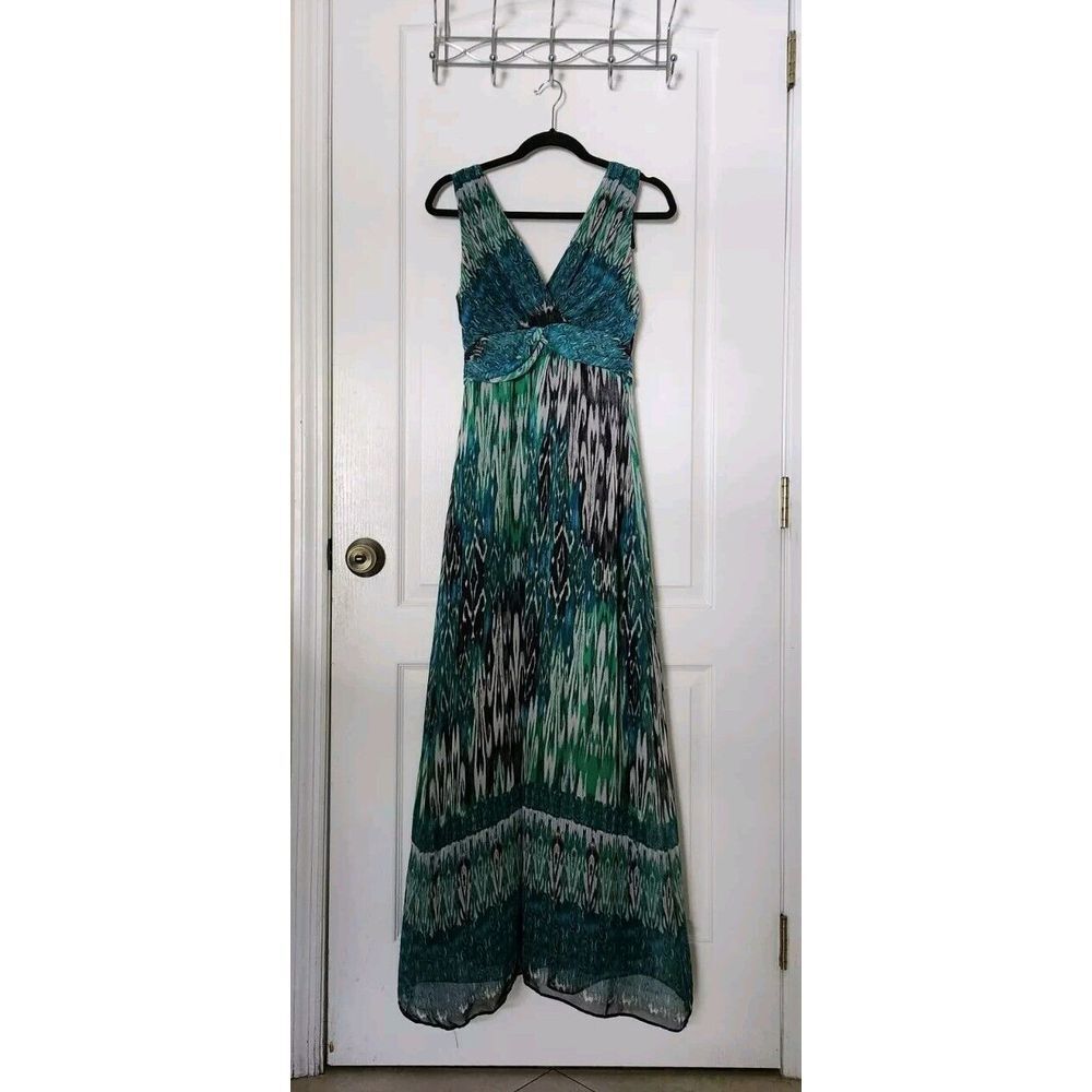 Rabbit Rabbit‎ Rabbit Designs Women's Maxi Sleeveless Dress V-Neck Green Size 6